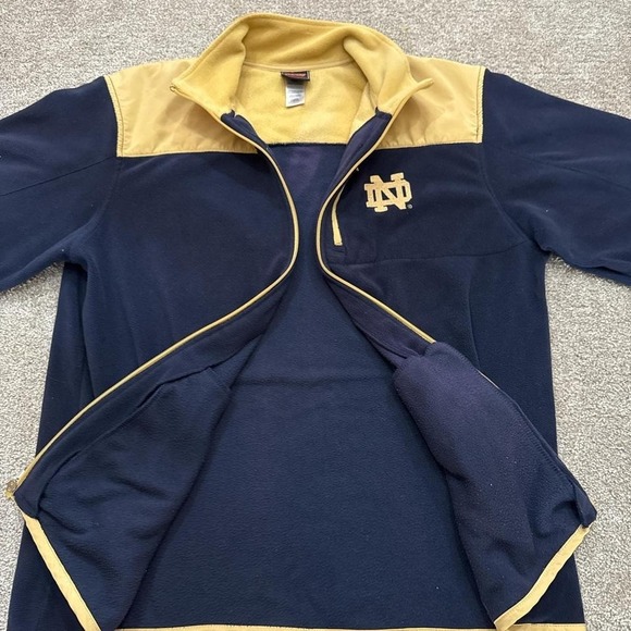 Y2K Notre Dame Full Zip Jacket Collegiate Fighting Irish Vintage Style - Picture 5 of 8